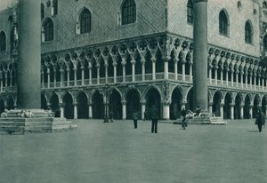 Ecke des Dogenpalastes auf der Piazzetta di San Marco, Venedig, Italien, 1927
