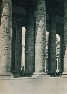 Teil der Kolonnade am Petersplatz, Rom, Italien, um 1926-1927 von Eugen Poppel