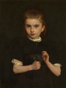 Mädchen mit Veilchen von Eugene (attr. to) Siberdt