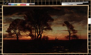 Abendglühen oder Sonnenuntergang