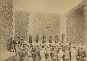 Hinrichtung der Geiseln, Gefängnis La Roquette, 24. Mai 1871 von Eugene Appert