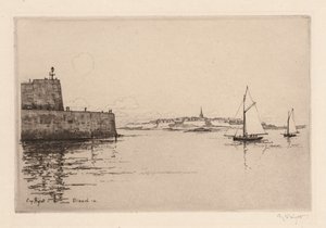 Saint-Malo von Dinard aus gesehen (Saint-Malo vu de Dinard) von Eugene Bejot