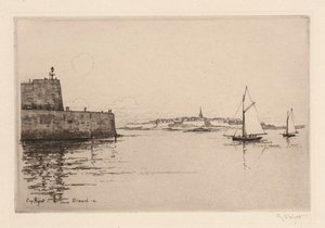 Saint-Malo von Dinard aus gesehen, 1914 von Eugene Bejot