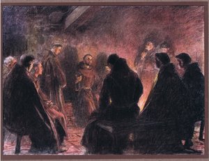 St. Franziskus und die Brüder sprechen über Gott