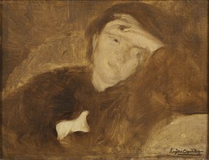 Porträt einer Dame. Studie von Eugène Carrière