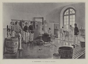La Douche au Regiment von Eugene Chaperon