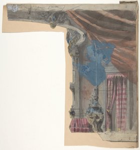 Entwurf für ein Bühnenbild an der Opéra, Paris, 1828-90 von Eugene Ciceri