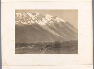 Blick auf Chamonix am Fuße des Mont Blanc von Eugene Ciceri