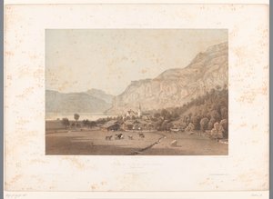 Ansicht von Flüelen am Vierwaldstättersee (Gezichten in Zwitserland und Savoye) von Eugene Ciceri