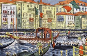 Feier in Venedig zu Ehren des Prinzen und der Prinzessin von Piemont