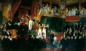 Louis-Philippe I. wird als König vor der Abgeordnetenkammer vereidigt, 9. August 1830 von Eugene Deveria