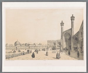 Eingang zur Freitagsmoschee von Isfahan von Eugene Flandin