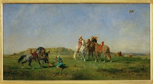 Falkenjagd in Algerien von Eugène Fromentin