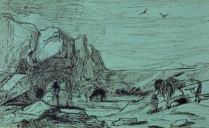 Rast in der Wüste von Eugène Fromentin