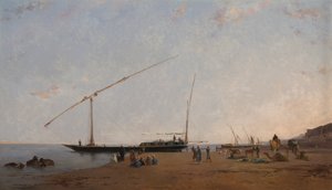 Am Nil, in der Nähe von Philae von Eugène Fromentin