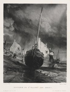 Sechs Marinesoldaten: Souvenir de Saint Valéry sur Somme von Eugene Isabey