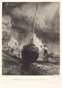Erinnerung an St. Valéry sur Somme von Eugene Isabey