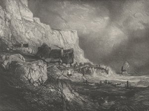 Die Umgebung von Dieppe, 1833 von Eugene Isabey