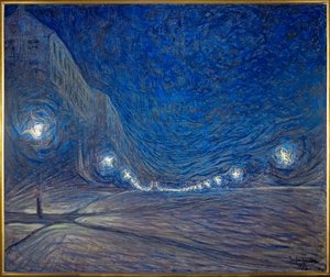 Hornsgatan Straße in Stockholm bei Nacht von Eugene Jansson