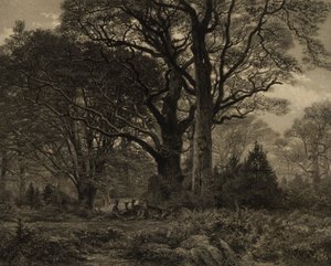 Wald von Fontainebleau von Eugene Leroux