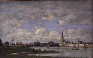 Antwerpen von der Spitze Flanderns von Eugene Louis Boudin