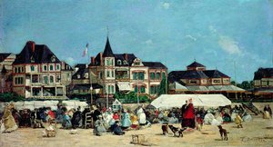 Casino von Trouville von Eugene Louis Boudin