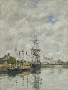Deauville, das Bootbecken, 1887