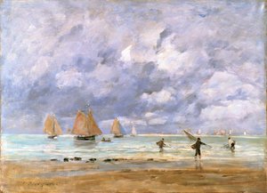 Fischer und Segelboote in Trouville, 1892