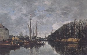 Kanal an der Allée Verte in Brüssel von Eugene Louis Boudin