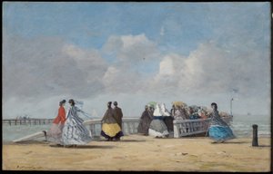 Der Pier von Trouville, 1864 von Eugene Louis Boudin