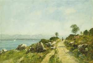 Die Straße, Antibes von Eugene Louis Boudin