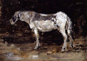 Das weiße Pferd, ca. 1885-90 von Eugene Louis Boudin