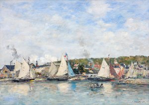 Der Hafen von Trouville, 1893 von Eugene Louis Boudin