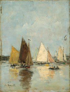 Die Rückkehr der Boote, 1897 von Eugene Louis Boudin