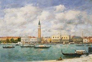 Venedig, Campanile, Blick auf den Kanal von San Giorgio, 1895 von Eugene Louis Boudin