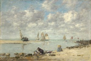 Wäscherin bei Trouville, ca. 1872-6 von Eugene Louis Boudin