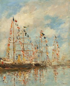 Yachthafen in Trouville-Deauville, wahrscheinlich 1895-1896