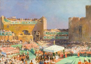 Investitur des Prinzen von Wales in Caernarvon, 1912 von Eugene Louis Gillot