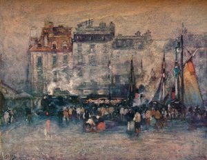 Le Depart Du Train De Marine, ca. 1907 von Eugene Louis Gillot