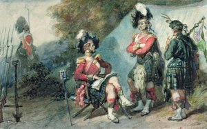 Offiziere der 79. Highlander im Chobham Camp 1853 von Eugene Louis Lami