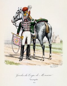 Gardes-du-Corps de Monsieur, Trompeter, 1820