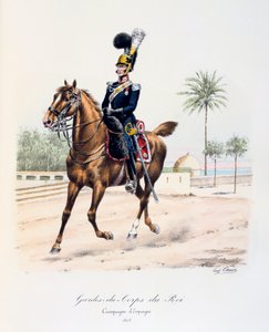 Gardes-du-Corps de Roi, Spanische Kampagne, 1823, ca. 1814-1830 von Eugene Titeux