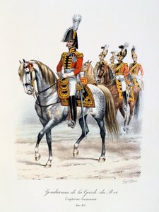 Gendarmen der Königsgarde, Hauptmann-Leutnant, 1814-15 von Eugene Titeux
