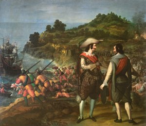 Die Rückeroberung von San Juan de Puerto Rico von Eugenio (attr.to) Cajes