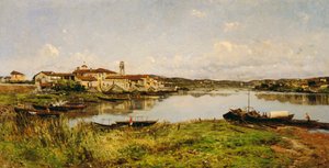 Ansicht von Sesto Circalende, ca. 1885 von Eugenio Gignous