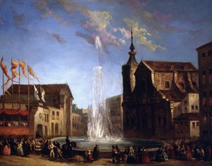 Die Wasserversorgung von Lozoya am Brunnen der Calle de San Bernardo