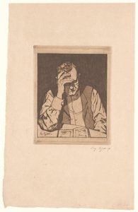 Lesender Mann von Eugène Bejot (signed by artist)