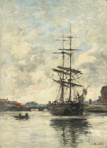 Schiff auf der Touques von Eugène Boudin