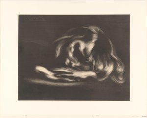 Schlafendes Mädchen von Eugène Carrière