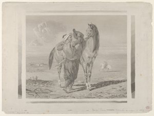 Ein Türke sattelt sein Pferd, 1824